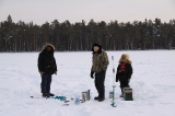 Рыбаки в процесс ловли